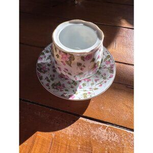 Vintage Floral Teacup & Saucer Set